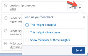 Einstein Insights - Assistant - Feedback