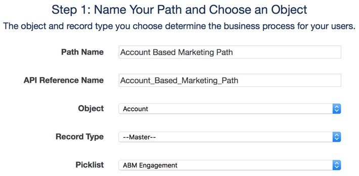 Path Setup Step 1